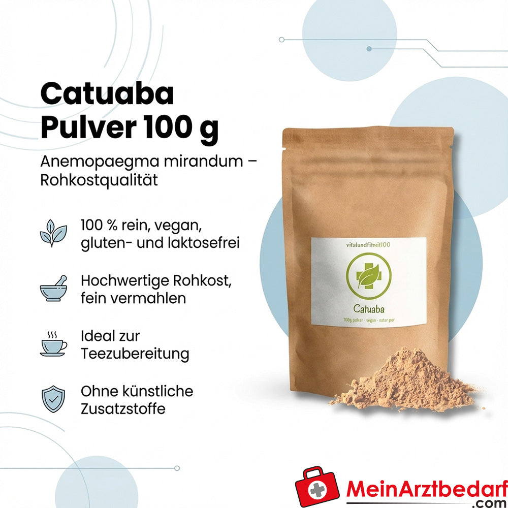 Catuaba poeder (Anemopaegma mirandum) raw food 100 g veganistisch