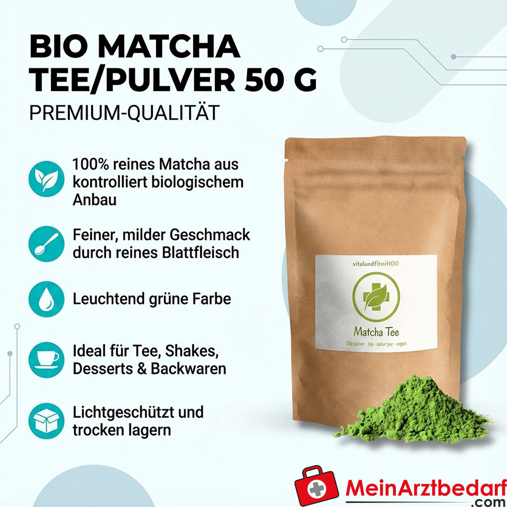 Matcha ecológico en polvo 50 g - Té verde japonés, finamente molido