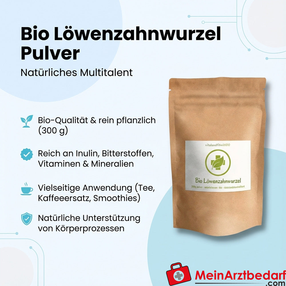 Löwenzahnwurzel Pulver 300 g Tee- und Smoothie-Zutat