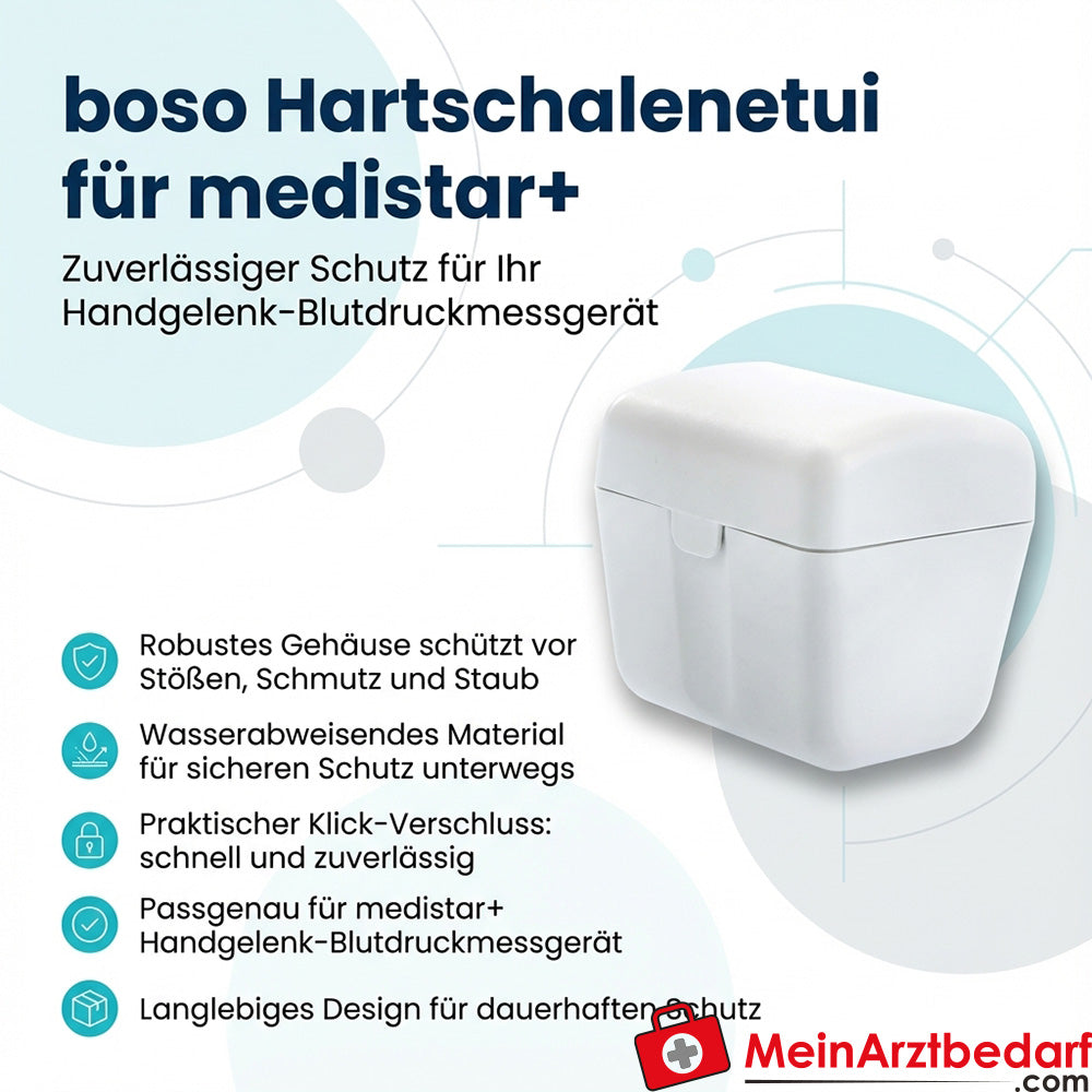 boso Hartschalenetui für medistar+ Handgelenk-Blutdruckmessgerät, weiß