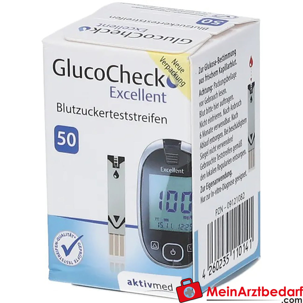 GlucoCheck Excellent Teststreifen, 50 St..