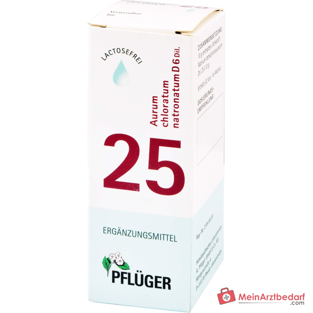 Biochimie Pflüger n° 25 Aurum chloratum natronatum D6 gouttes 30 ml
