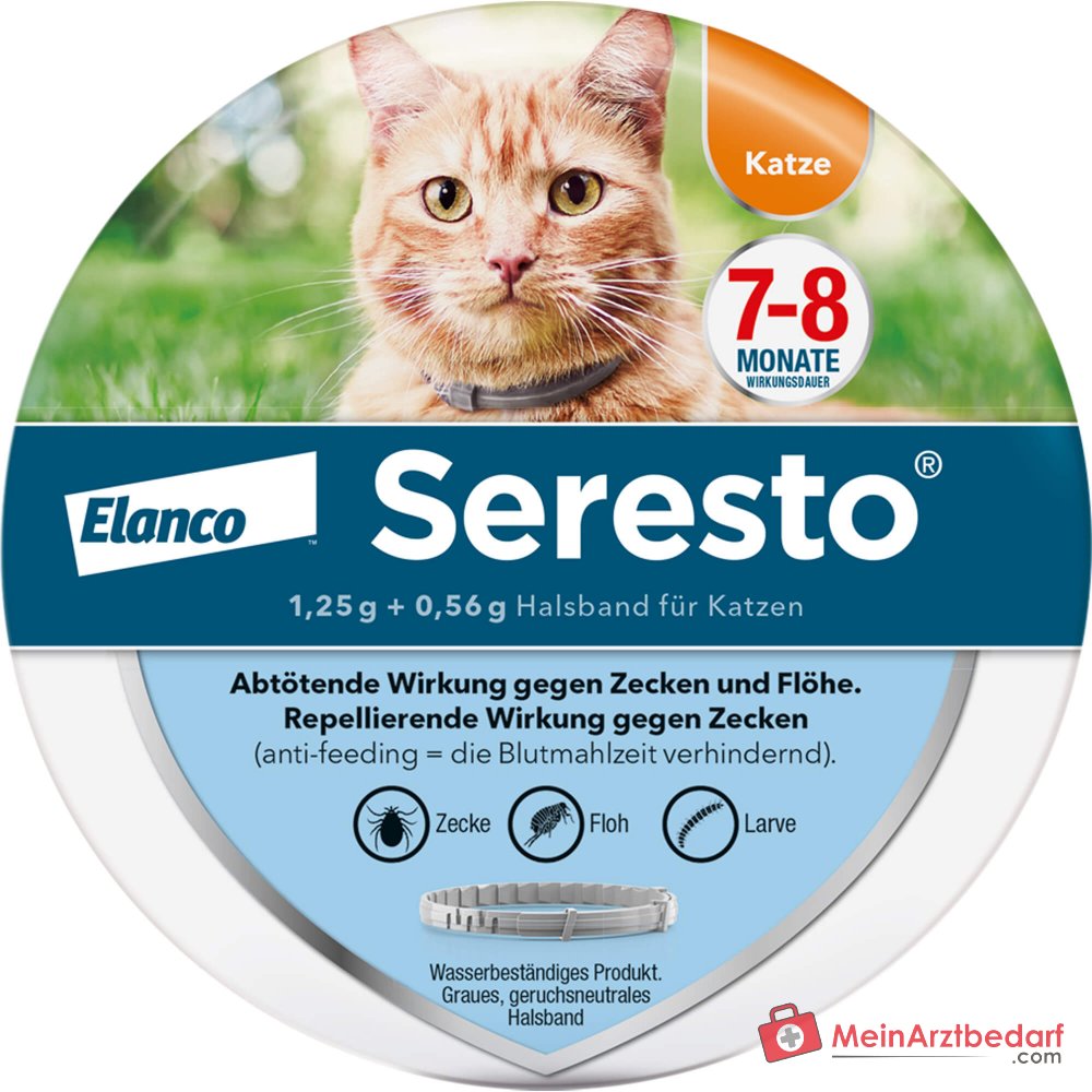 Collier Seresto pour chats Imidacloprid & Flumethrin 8 mois de protection 1 pièce