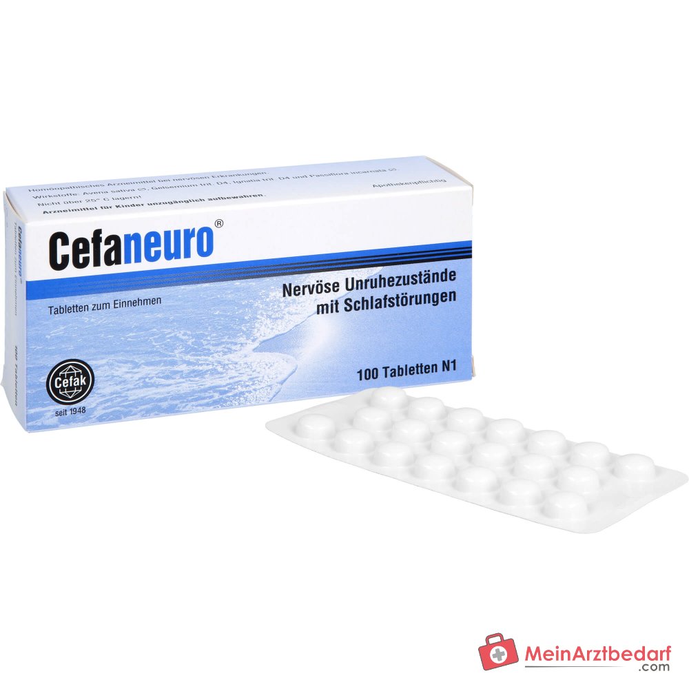 Cefaneuro medicamento homeopático, Gelsemium 30 mg, Avena sativa 30 mg, Strychnos ignatii 30 mg, Passiflora 30 mg comprimidos