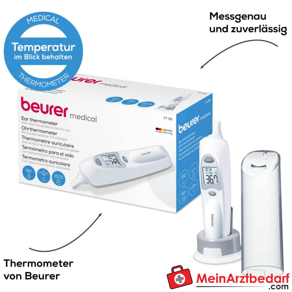 Beurer FT 58 Infrarot-Ohrthermometer.