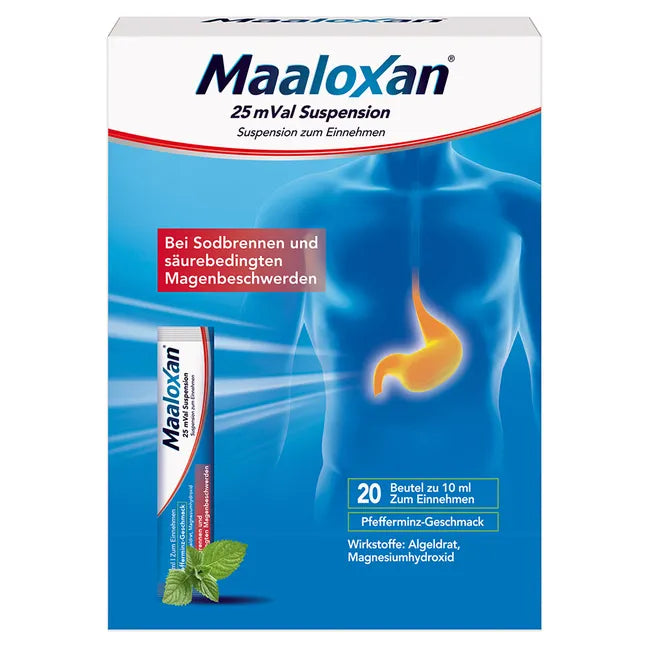 MAALOXAN® Suspension bei Sodbrennen mit Magenschmerzen| 25 mVal.