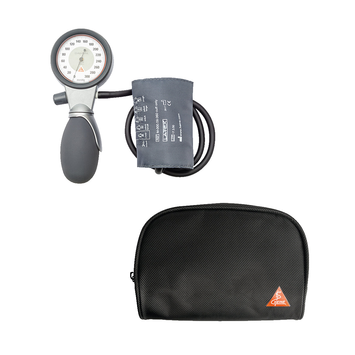 Heine Gamma G7 mechanische bloeddrukmeter 56 mm schaalverdeling Aluminium behuizing Manchet met één buis