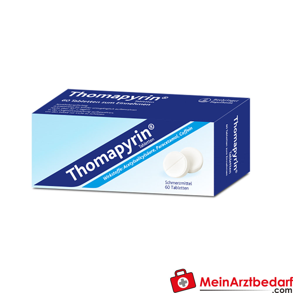 Thomapyrin Tabletten 30 St. Schmerzmittel bei Kopfschmerz (ASS, Paracetamol, Koffein).
