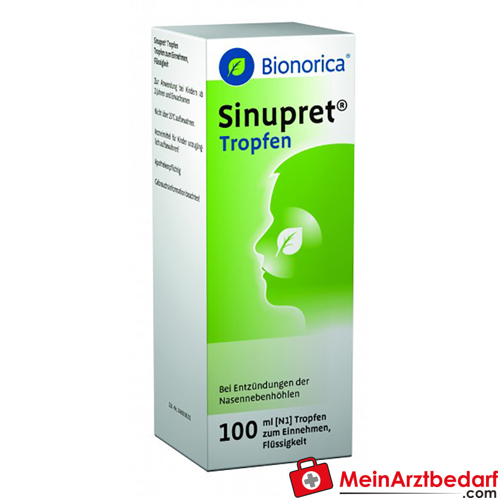 Sinupret Tropfen 100 ml pflanzliches Arzneimittel bei Schnupfen.