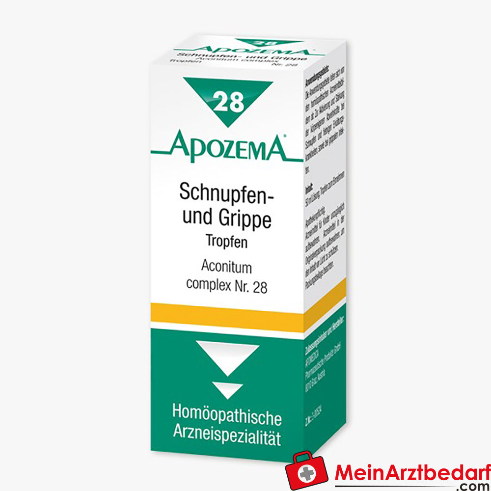 Apozema Schnupfen- und Grippe-Tropfen Nr. 28 homöopathisch 50 ml.