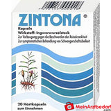ERW01 Zintona gélules 10 pcs. 250 mg gingembre, contre le mal des transports