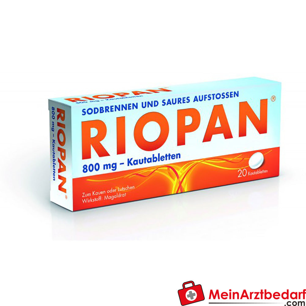 Takeda Riopan 800 mg comprimés à mâcher 50 pcs - antiacide pour les brûlures d'estomac