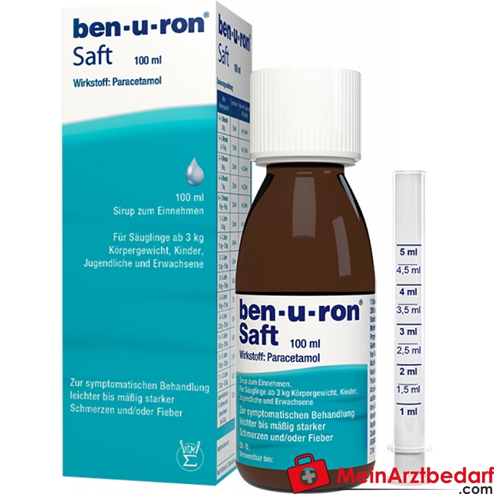 Sigmapharm benuron Saft 200 mg/5 ml (paracétamol) 100 ml dès 3 kg