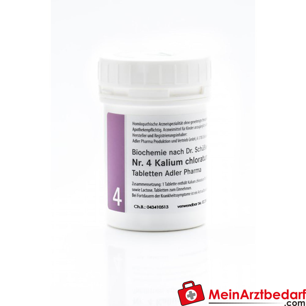 Adler Pharma Sel de Schüssler n° 4 Kalium chloratum D6 comprimés 250 g