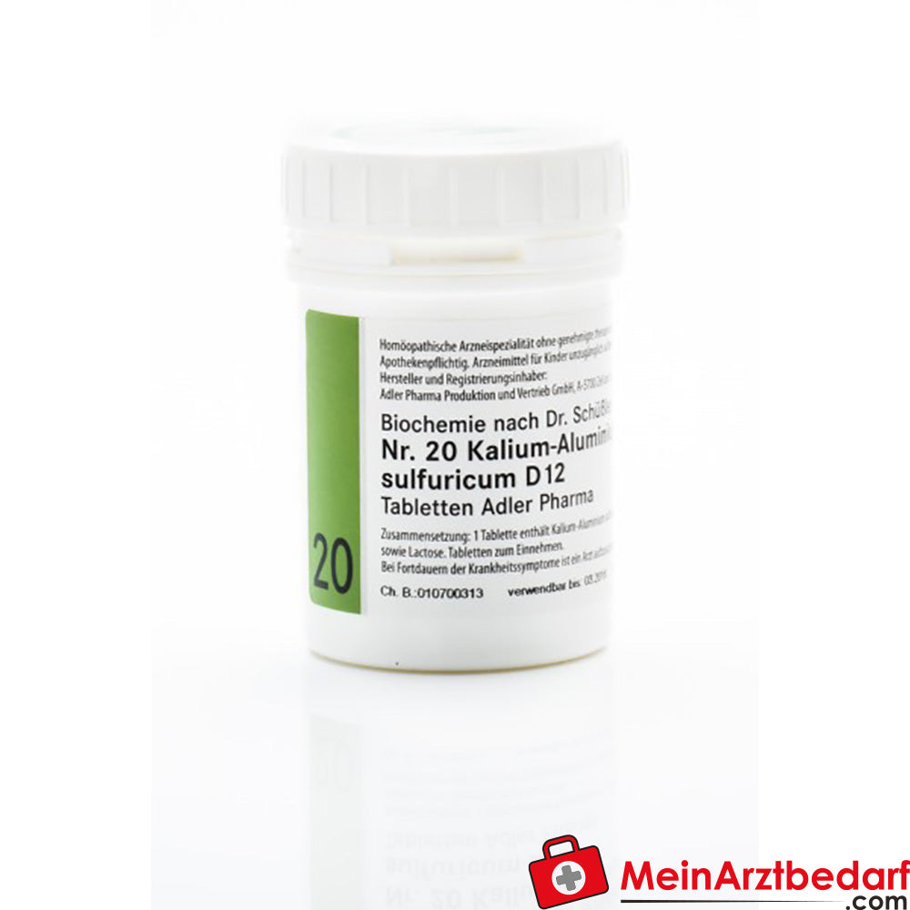 Adler Pharma Schuessler Sal nº 20 D12 Comprimidos 100 g Potasio-Aluminio