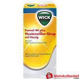 WICK Formula 44 jarabe antitusivo con miel 180 ml, dextrometorfano 20 mg/15 ml para la tos seca