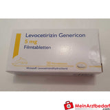 GEN01 Levocetirizina 5 mg comprimidos recubiertos con película, 10 uds, antihistamínico para alergias