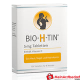 BIO-H-TIN tabletten 5 mg, 120 stuks, biotine ter ondersteuning van huid, haar en nagels