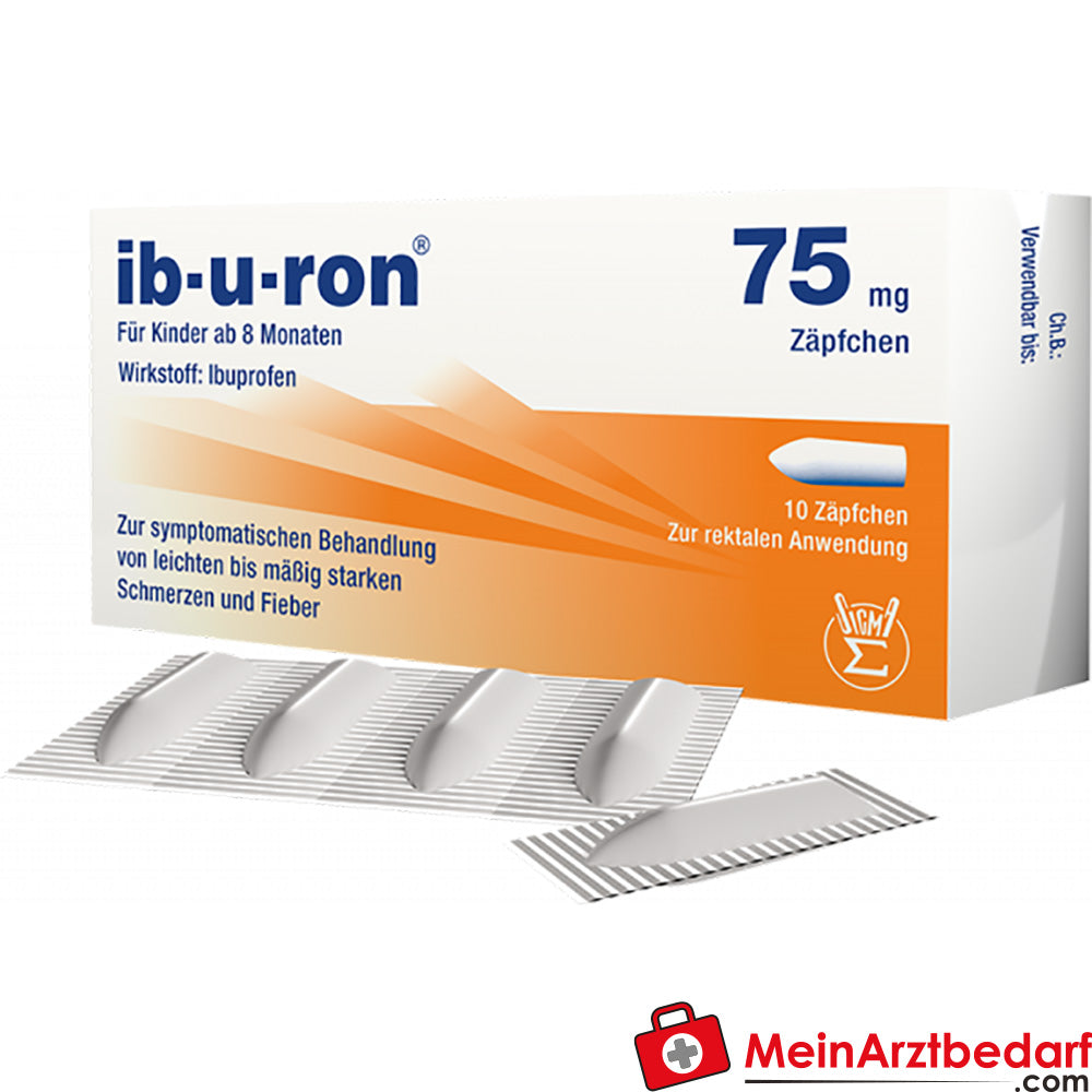 Sigmapharm Ibuprofen czopki 75 mg, 10 sztuk, doodbytnicze, przeciwgorączkowe, od 8 miesięcy