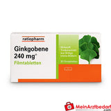 RTP01 Ginkgobene filmomhulde tabletten 240 mg, 30 stuks, Ginkgo biloba-extract ter bevordering van geheugen en concentratie