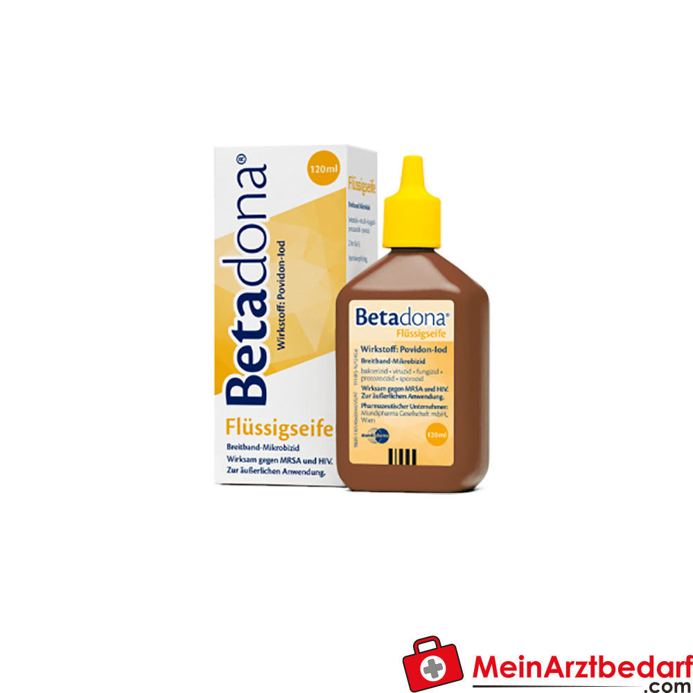 Betadona Flüssigseife 120 ml antiseptisch antimikrobiell für chirurgische und hygienische Händedesinfektion