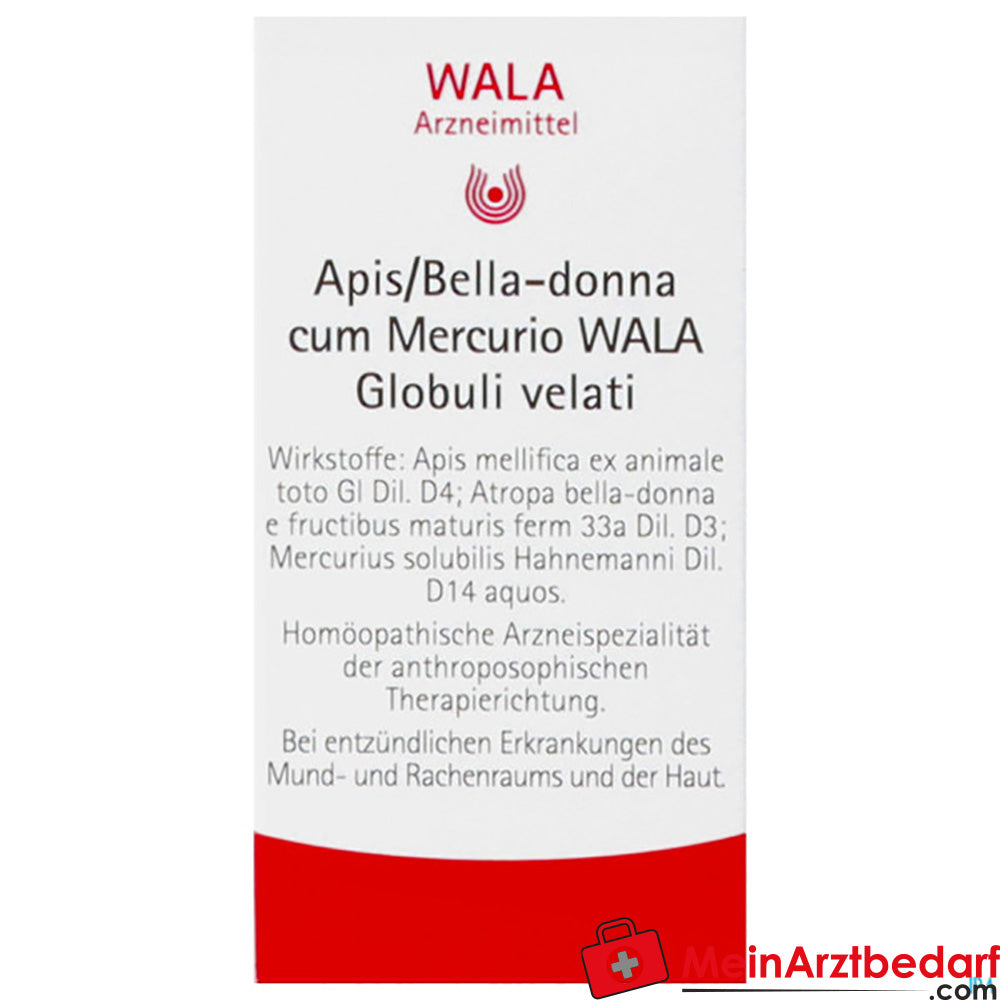 Wala Apis Belladonna cum Mercurio Globuli 20 g Homöopathikum gegen Halsschmerzen