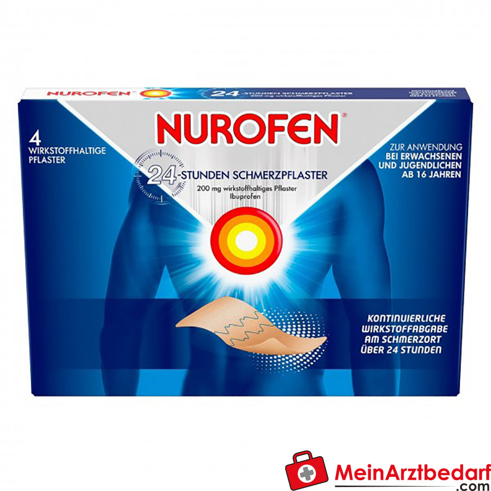 Nurofen 24-uurs pijnpleisters 200 mg ibuprofen, 4 stuks