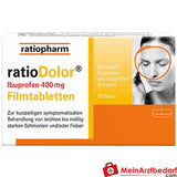 ratiopharm Ibuprofen‑Lysinat 400 mg, 20 Stk. Schmerzmittel bei Kopfschmerzen & Migräne