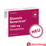 Genericon Diosmin 1000 mg Comprimés pelliculés, 60 pièces, médicament pour les veines en cas de troubles veineux chroniques et d'hémorroïdes