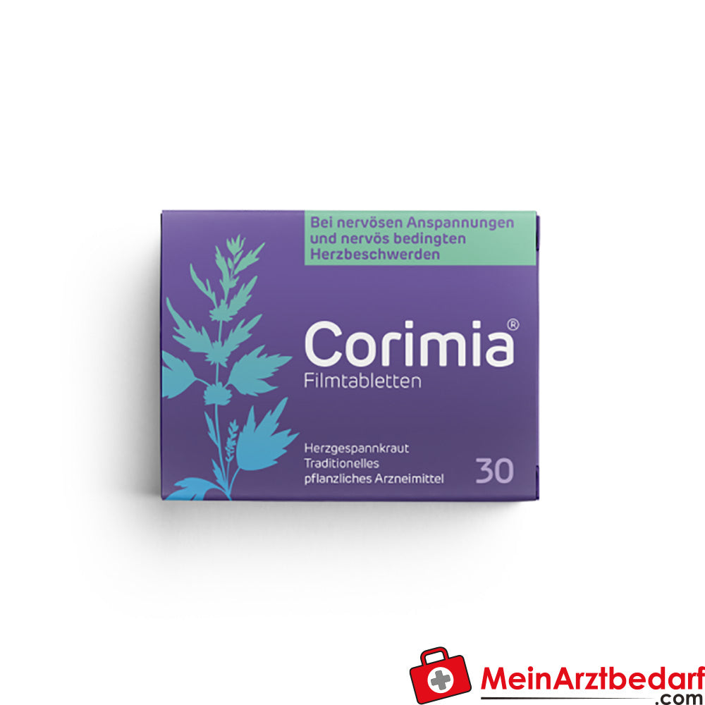 Adler Pharma Corimia comprimés pelliculés 30 pcs. Herbe à cœur en cas de nervosité